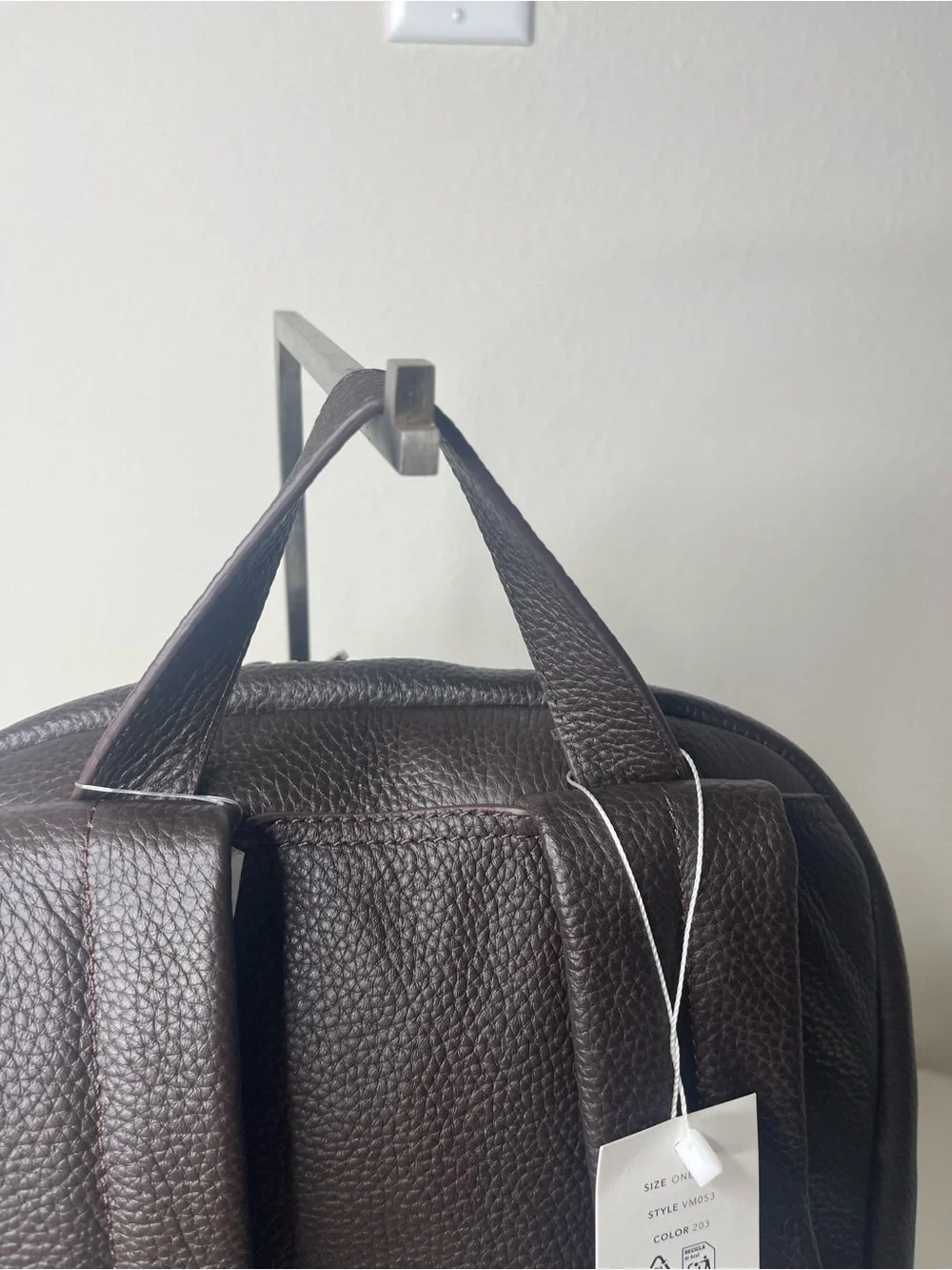 VINCE DARK Chocolate Leather BACKPACK Large Rare! NWT $ 398